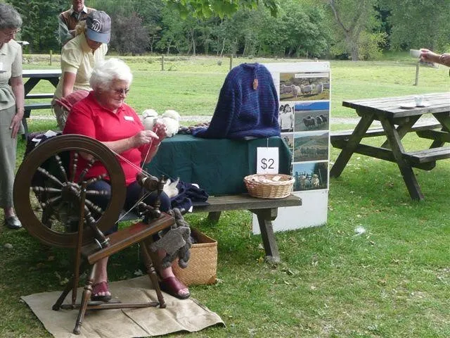 Woman Spinning Wool